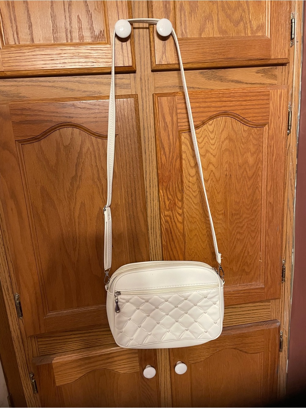 White Quilted Crossbody Bag - Designer-Inspired Women’s Shoulder Bag